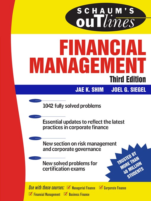 Title details for Financial Management by Jae Shim - Available